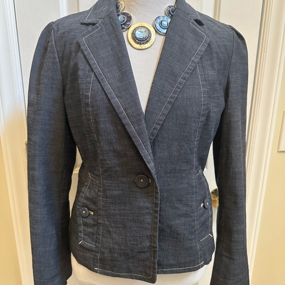 Women’s Rafaella petite blazer, denim like material - Picture 1 of 6